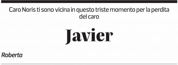 Annuncio funebre Javier Bottinelli