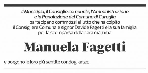 Annuncio funebre Manuela Fagetti