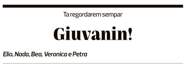 Annuncio funebre Giovanni Ragonesi