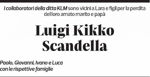 Annuncio funebre Luigi Scandella
