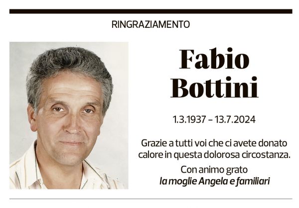 Annuncio funebre Fabio Bottini