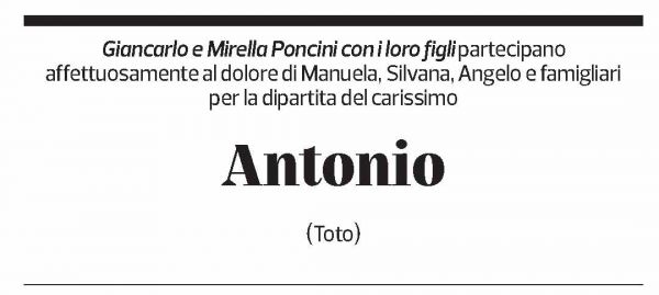 Annuncio funebre Antonio Rabaglio