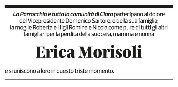 Annuncio funebre Erica Morisoli