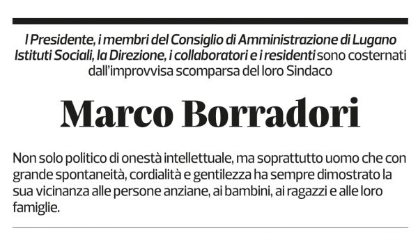 Annuncio funebre Marco Borradori