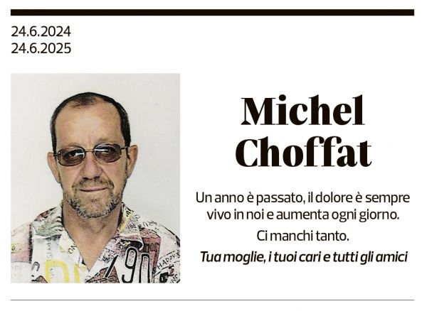 Annuncio funebre Michel Choffat