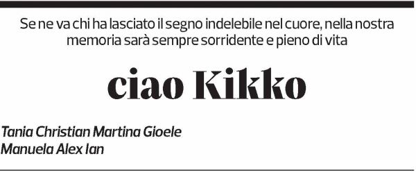 Annuncio funebre Luigi Scandella
