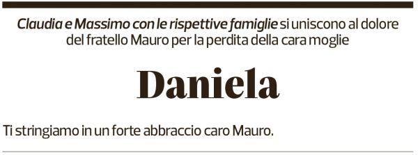 Annuncio funebre Daniela Manetti