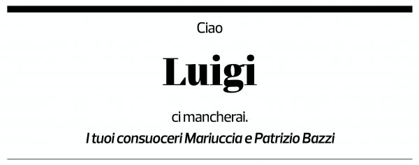 Annuncio funebre Luigi Pedrazzini