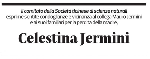 Annuncio funebre Celestina Jermini
