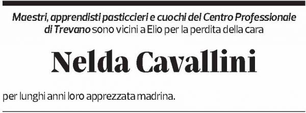 Annuncio funebre Nelda Cavallini