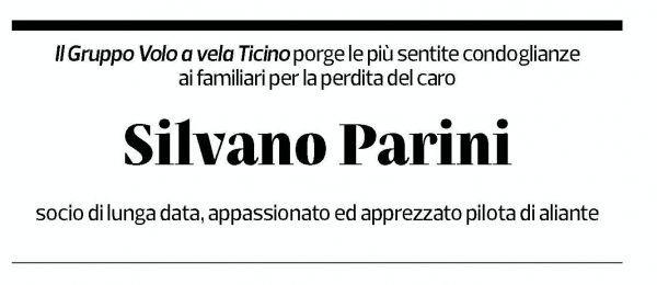 Annuncio funebre Silvano Parini