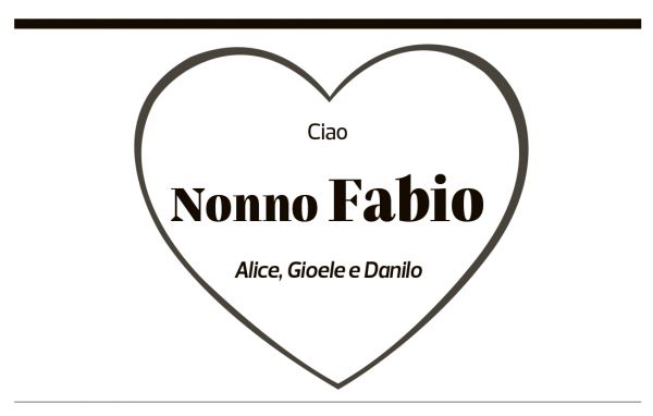 Annuncio funebre Fabio Delcò