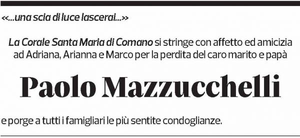 Annuncio funebre Paolo Mazzucchelli