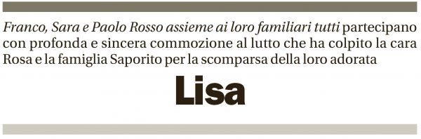 Annuncio funebre Elisa Saporito
