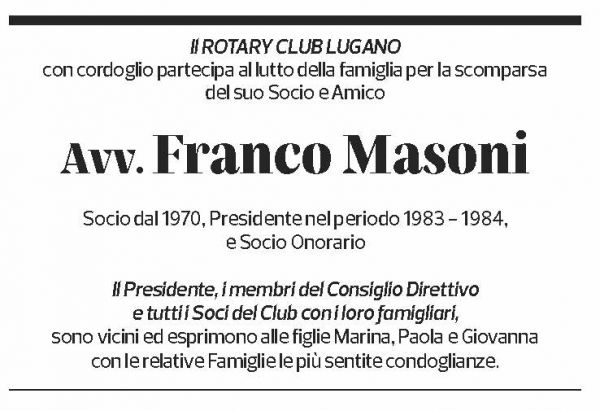Annuncio funebre Franco Masoni