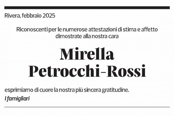 Annuncio funebre Mirella Petrocchi-rossi