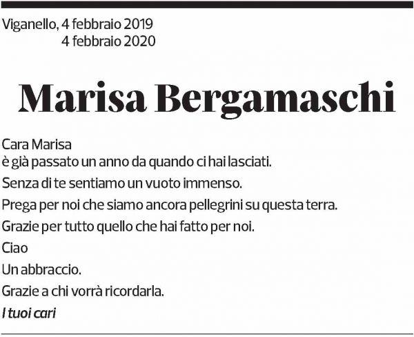 Annuncio funebre Marisa Bergamaschi