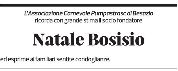 Annuncio funebre Natale Bosisio