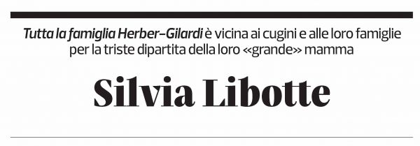 Annuncio funebre Silvia Libotte