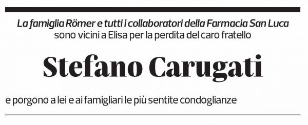 Annuncio funebre Stefano Carugati