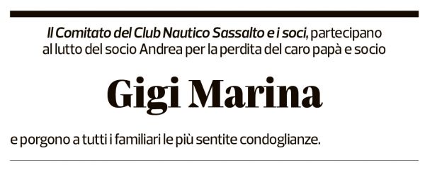 Annuncio funebre Gigi Marina