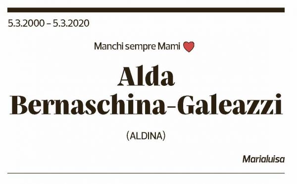Annuncio funebre Alba Bernaschina-galeazzi