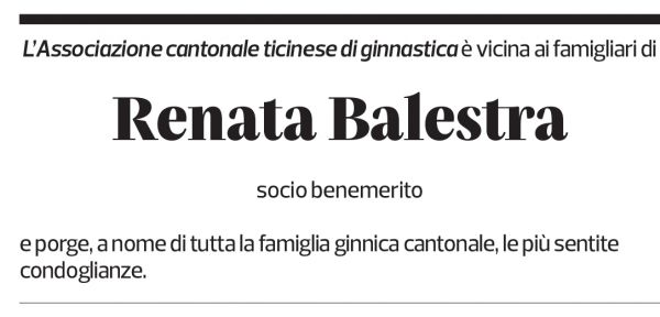 Annuncio funebre Renata Balestra