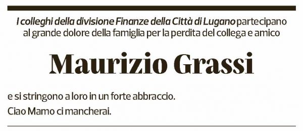 Annuncio funebre Maurizio Grassi