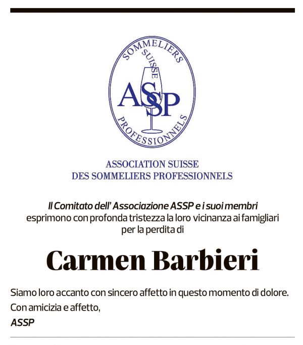 Annuncio funebre Carmen Barbieri