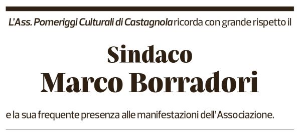 Annuncio funebre Marco Borradori