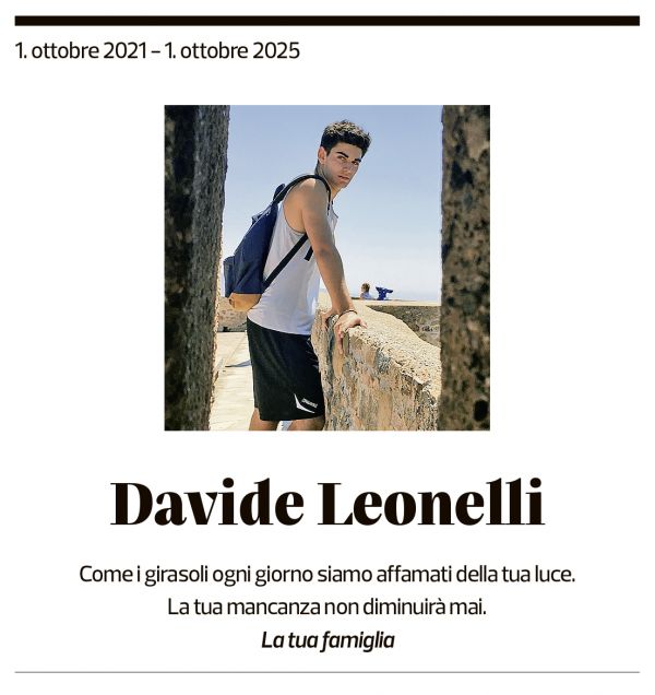 Annuncio funebre Davide Leonelli