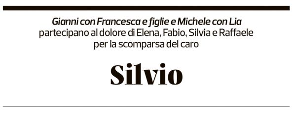 Annuncio funebre Silvio Soldati