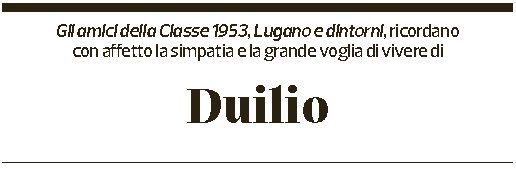 Annuncio funebre Duilio Bonvicini