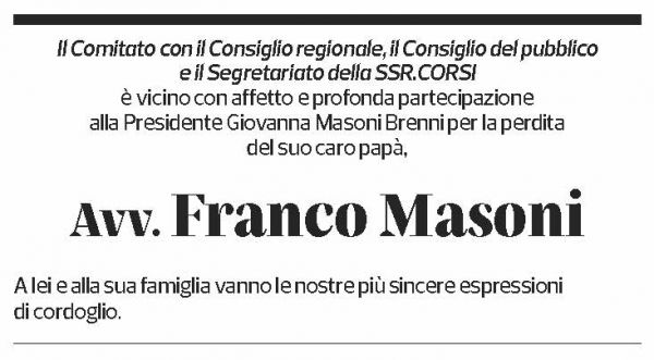 Annuncio funebre Franco Masoni