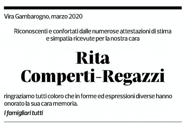 Annuncio funebre Rita Coperti-regazzi