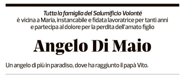 Annuncio funebre Angelo Di Maio
