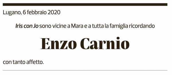 Annuncio funebre Enzo Carnio