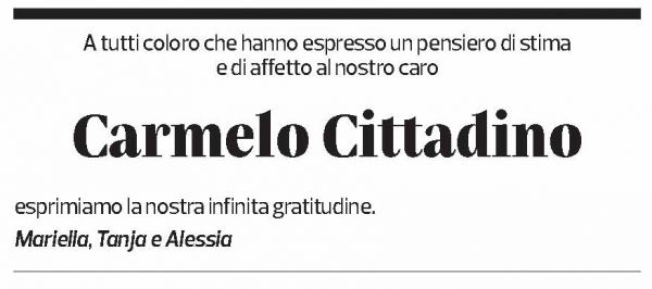 Annuncio funebre Carmelo Cittadino