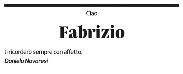 Annuncio funebre Fabrizio Redaelli