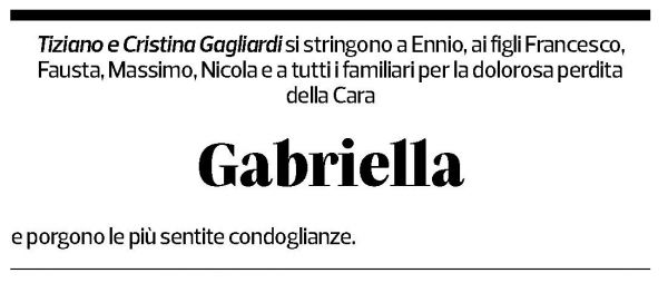 Annuncio funebre Gabriella Clelia Antonia Ferrari