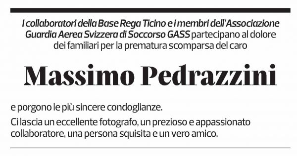 Annuncio funebre Massimo Pedrazzini