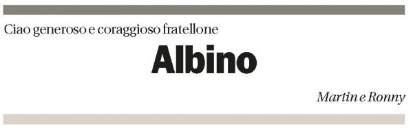 Annuncio funebre Albino Hohl