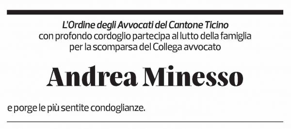 Annuncio funebre Andrea Minesso