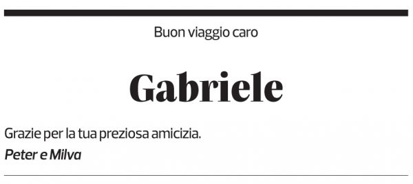 Annuncio funebre Gabriele Roveri