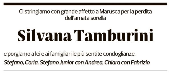 Annuncio funebre Silvana Tamburini