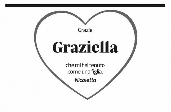 Annuncio funebre Graziella Galli