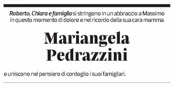 Annuncio funebre Mariangela Pedrazzini Mombelli