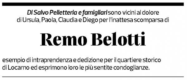 Annuncio funebre Remo Belotti