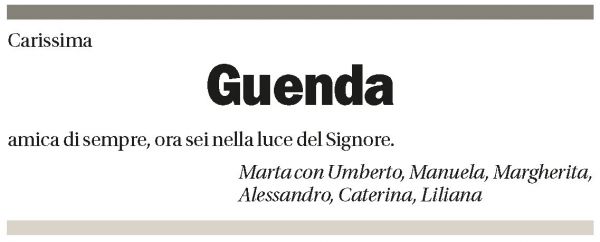 Annuncio funebre Guenda Foglia