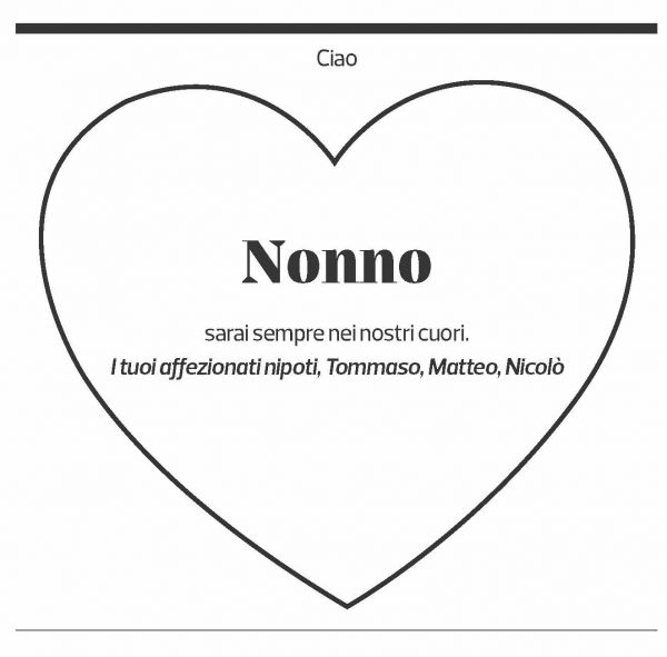 Annuncio funebre Fausto Fontana